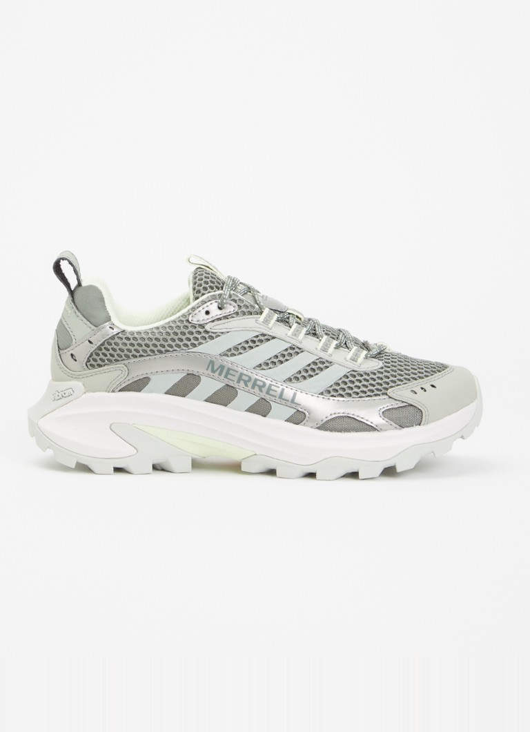 Merrell Dames Moab Speed 2 Vent 2K sneaker van mesh met metallic details in de kleur Lindegroen, maat: 36