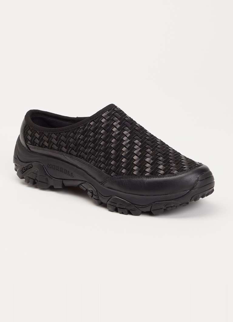 Merrell Heren Moab 2 Slide muiltje van leer in de kleur Zwart, maat: 44