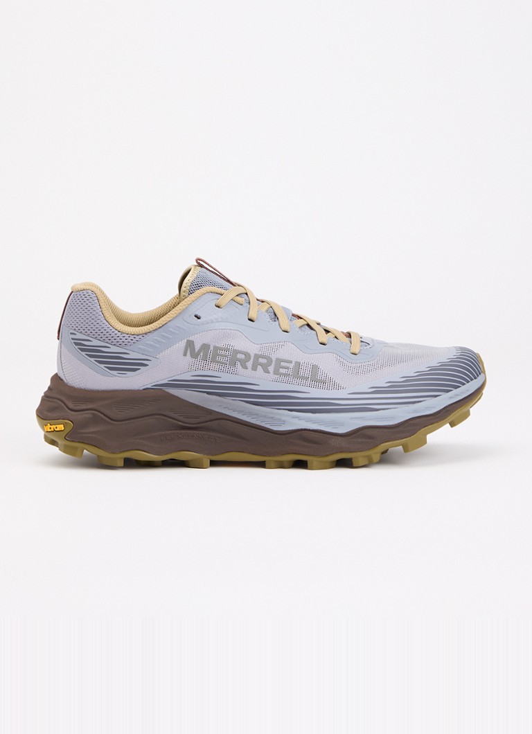 Merrell Heren Agility Peak 6 sneaker van mesh met logo in de kleur Staalblauw, maat: 46