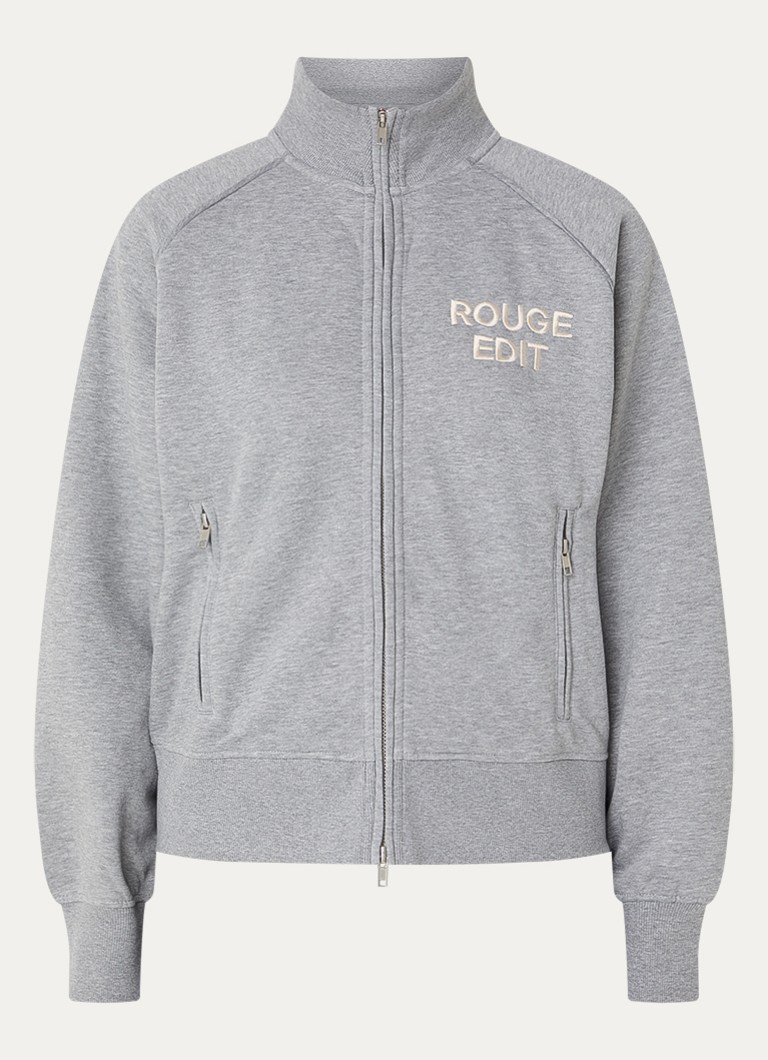 ROUGE EDIT Dames Rouyork vest met logo in de kleur Lichtgrijs, maat: L