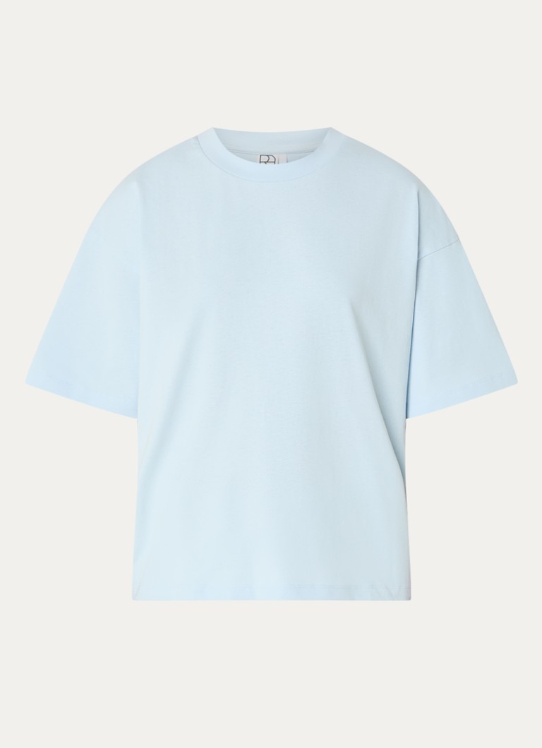 ROUGE EDIT Dames Nanna T-shirt met ronde hals in de kleur Lichtblauw, maat: M