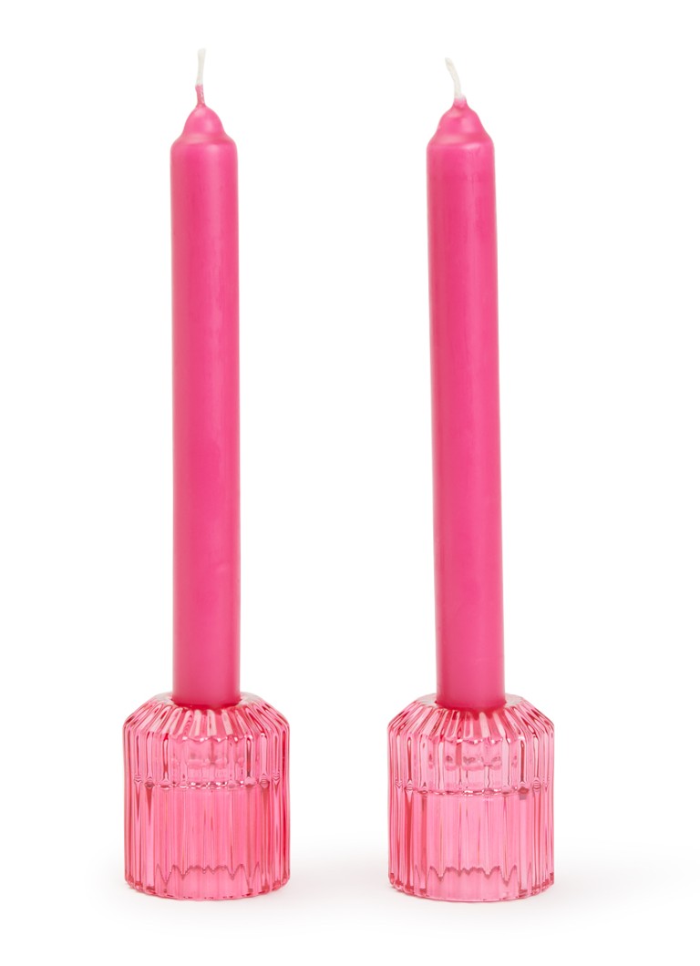 Mano Atelier Dinerkaars met houder set van 2 Roze - Deal