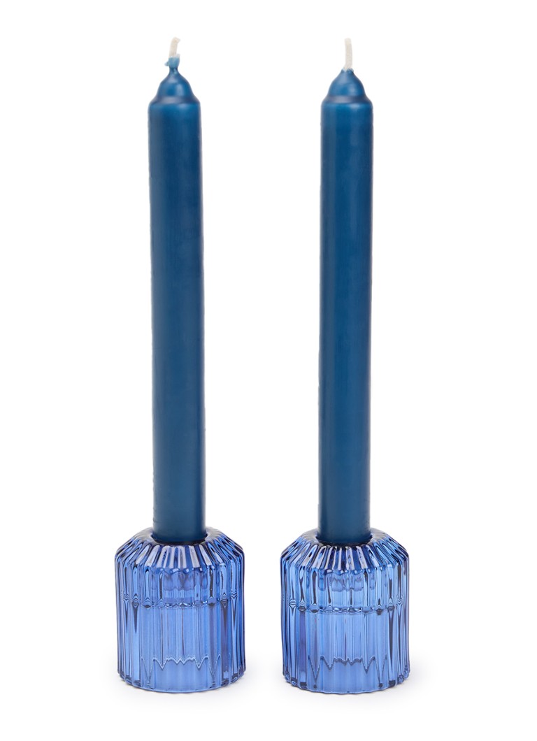 Mano Atelier Dinerkaars met houder set van 2 Donkerblauw - Deal