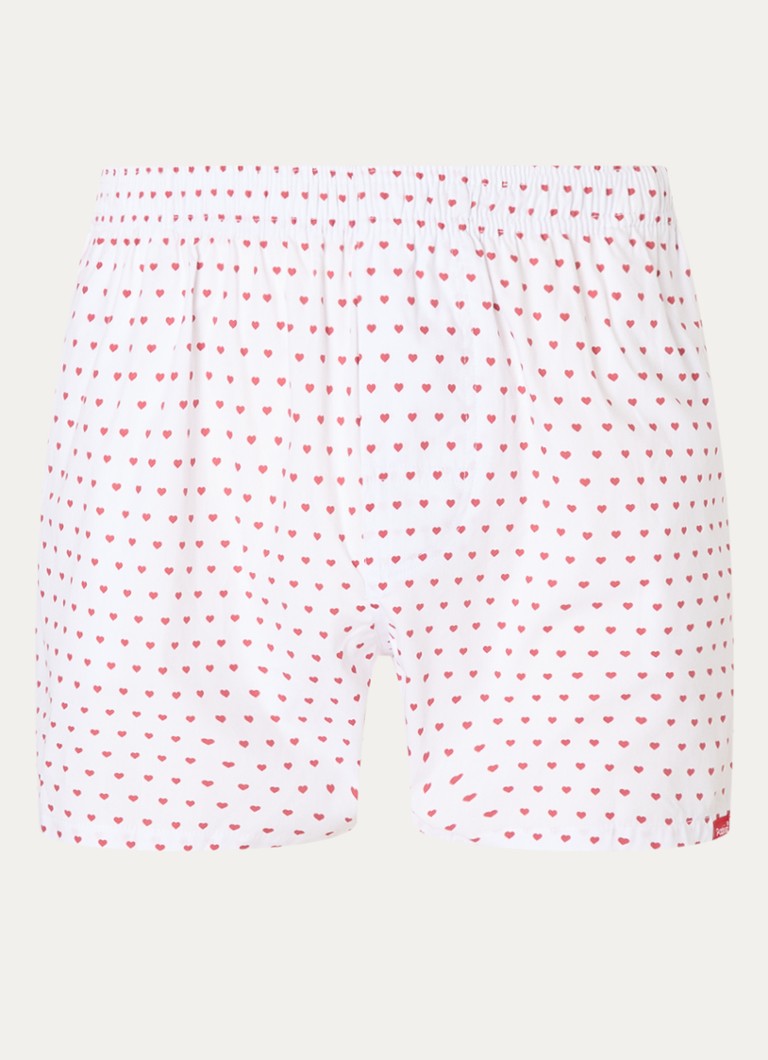 Pockies Heren Dirty love boxershorts met print in de kleur Wit, maat: L
