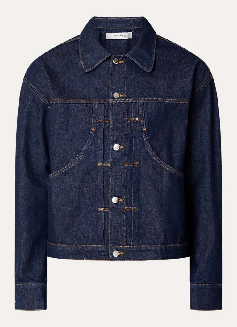 About:blank Heren Regular fit spijkerjas met steekzakken in de kleur Indigo, maat: XL