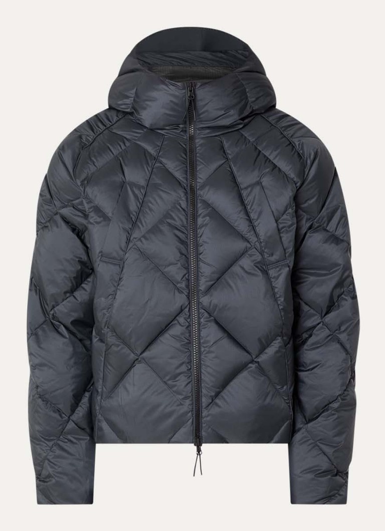 About:blank Heren Puffer jack met donsvulling en quilt patroon in de kleur Antraciet, maat: XL