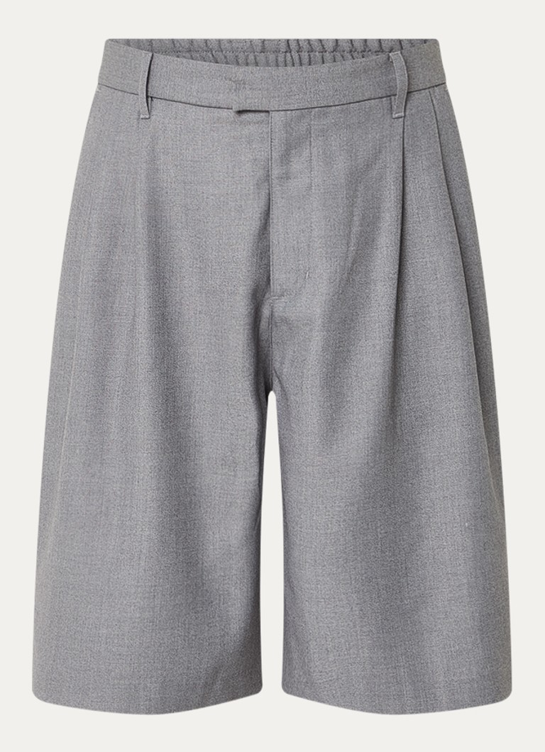 About:blank Heren Wide fit korte broek met steekzakken in de kleur Grijs, maat: S