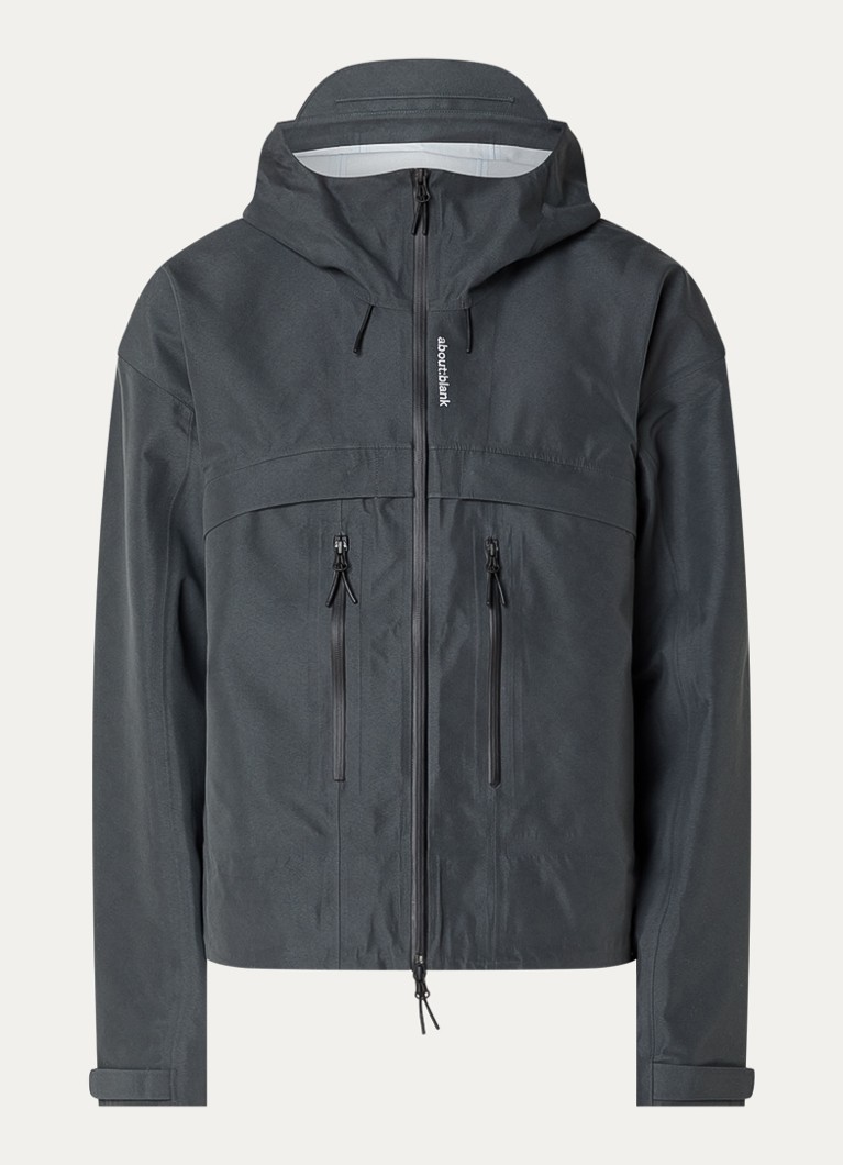 About:blank Heren Windjack met ritszakken in de kleur Antraciet, maat: L