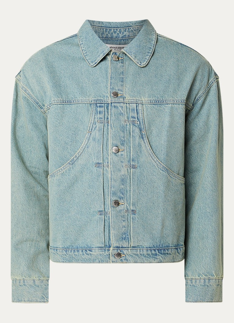 About:blank Heren Spijkerjas met steekzakken in de kleur Indigo, maat: XL