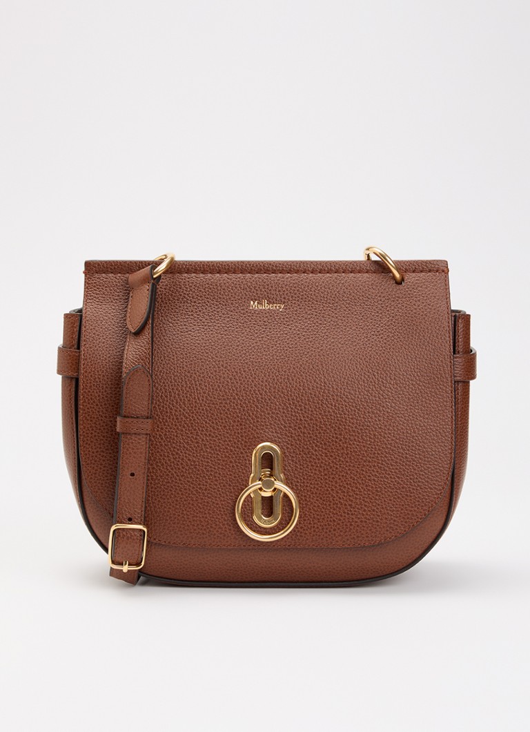 Mulberry Dames Amberley crossbodytas van leer met verstelbare schouderriem in de kleur Hazelnootbruin, maat: No Size