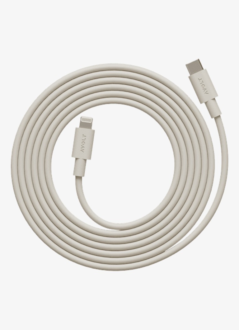 Avolt USB-C to Lightning oplaadkabel 60W - 2 meter Zand - Deal