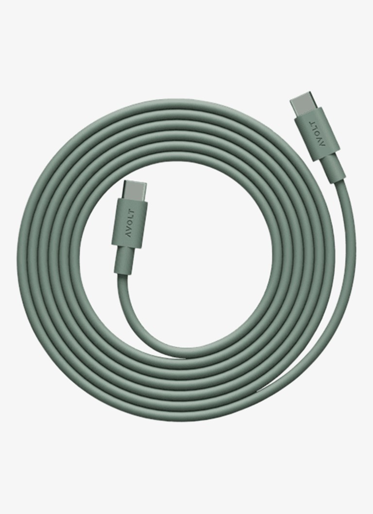 Avolt USB-C to USB-C kabel 100W - 2 meter Groen - Deal