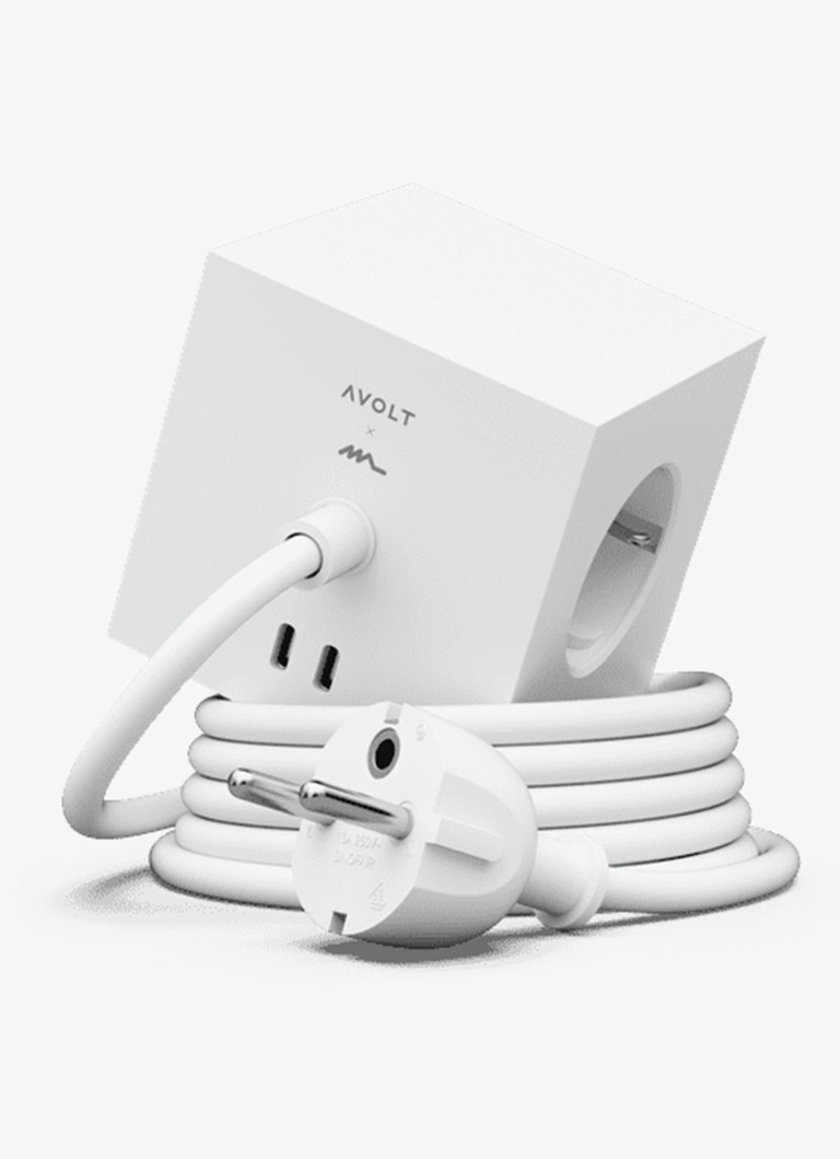 Avolt Square 1 Dual USB-C stekkerdoos 30W - 1,8 meter Wit - Deal