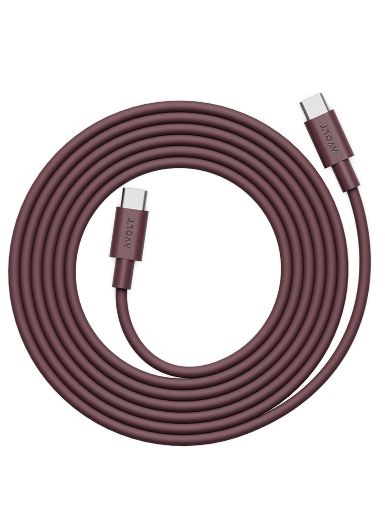 Avolt USB-C to USB-C kabel 100W - 2 meter Rood - Deal