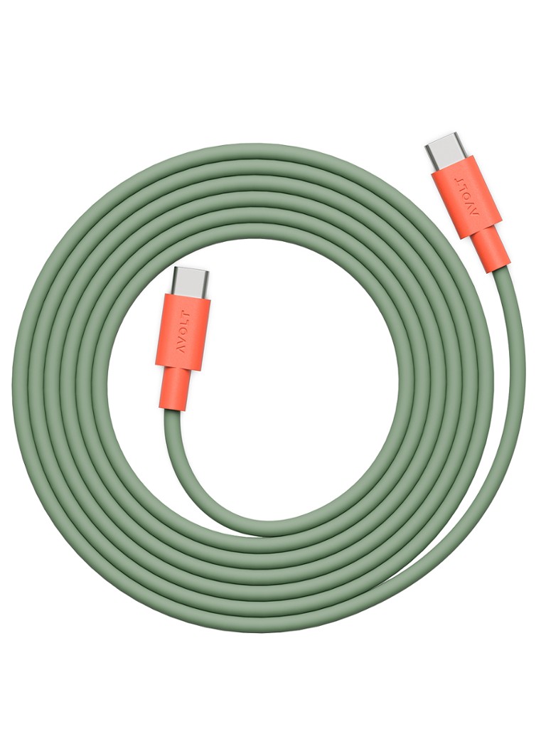 Avolt USB-C to USB-C kabel 100W - 2 meter Groen - Deal