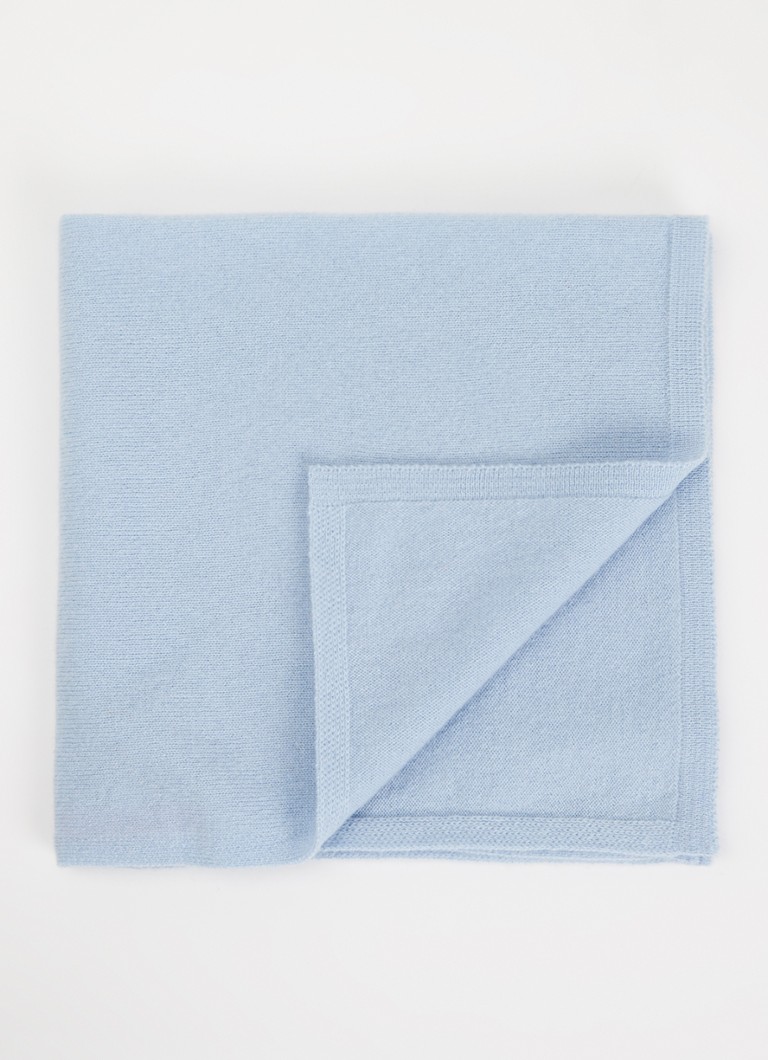 Absolut Cashmere. Dames Annabelle bandana van kasjmier 55 x 55 cm in de kleur Lichtblauw, maat: ONE SIZE