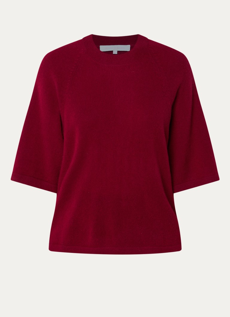 Absolut Cashmere. Dames Leana fijngebreide trui van kasjmier in de kleur Donkerrood, maat: S