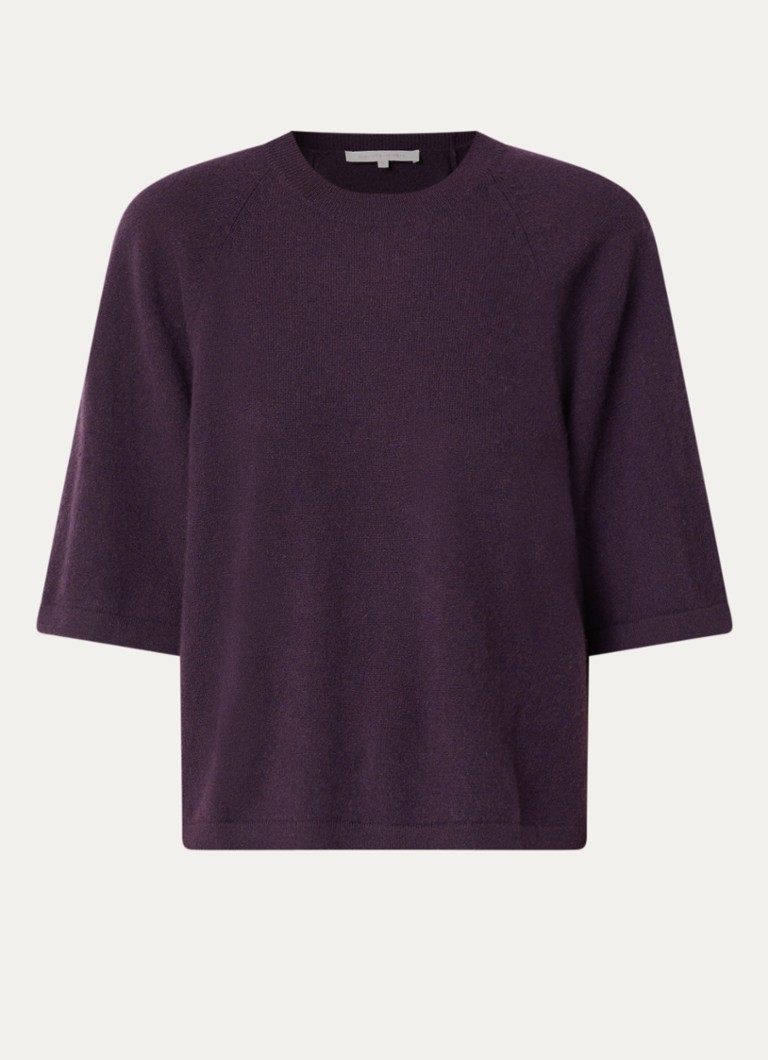 Absolut Cashmere. Dames Leana fijngebreide pullover van kasjmier in de kleur Paars, maat: M