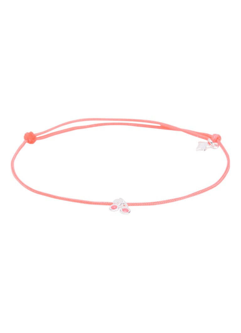 Bibi Camille Meisjes Heart Rope S armband met bedel in de kleur Fuchsia, maat: OS