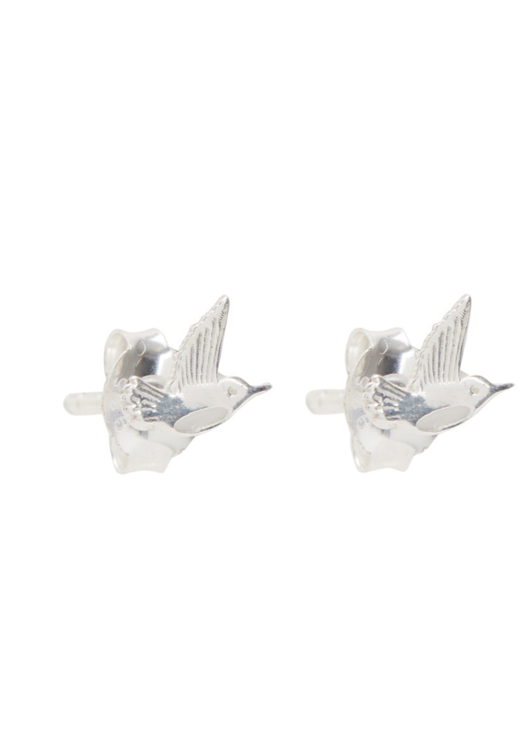 Bibi Camille Meisjes Mini Bird oorknopjes van zilver in de kleur Zilver, maat: OS