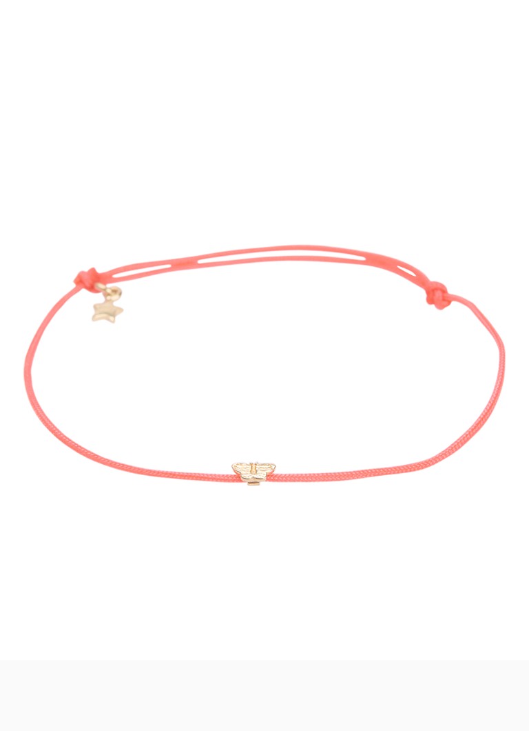 Bibi Camille Meisjes Mini Butterfly armband met bedel in de kleur Roze, maat: OS