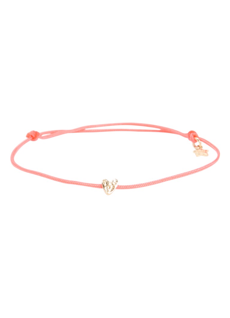 Bibi Camille Meisjes Armband met bedel in de kleur Koraalroze, maat: OS