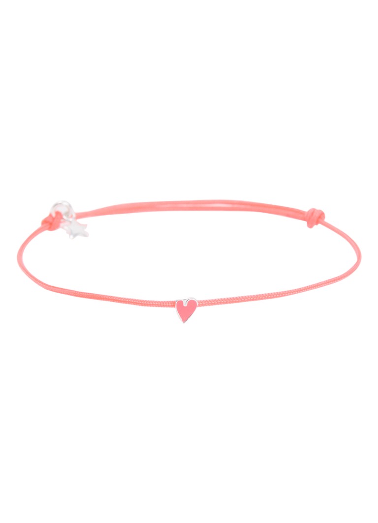 Bibi Camille Meisjes Mini Heart S armband met bedel in de kleur Fuchsia, maat: OS
