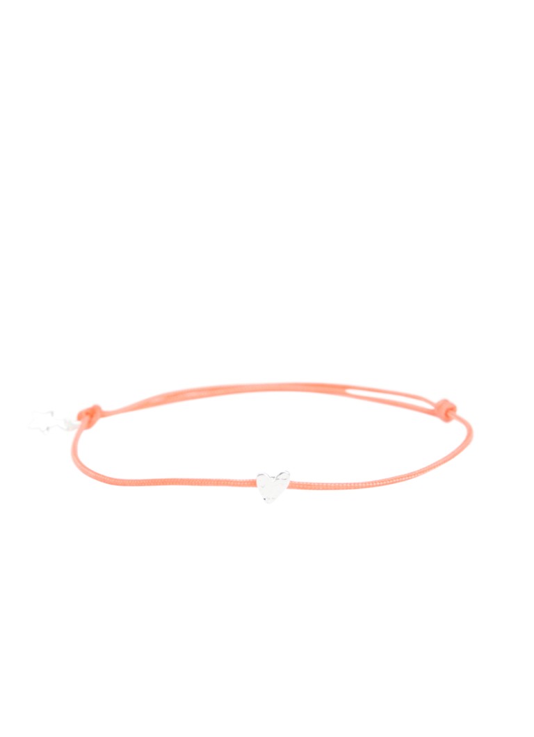 Bibi Camille Meisjes Mini Heart S armband met bedel in de kleur Koraalroze, maat: OS