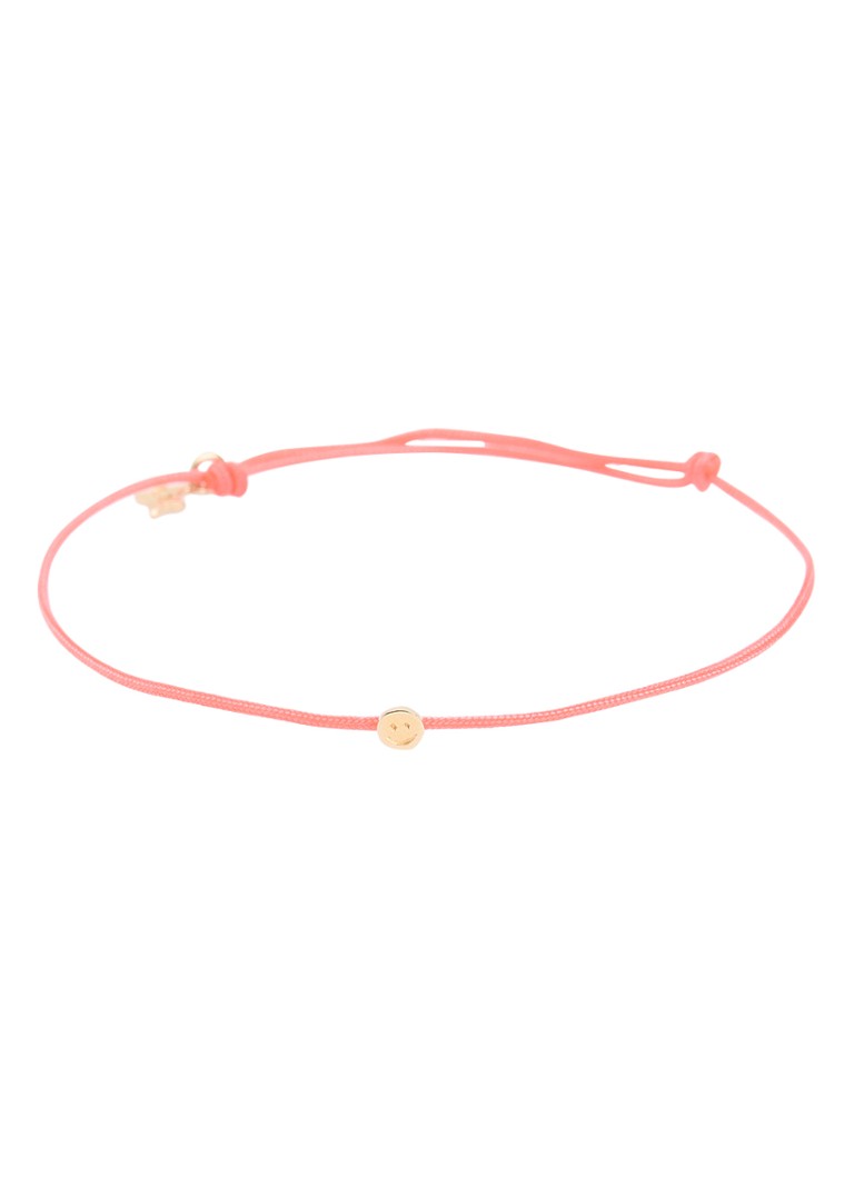 Bibi Camille Meisjes Mini Smiley armband met bedel in de kleur Roze, maat: OS