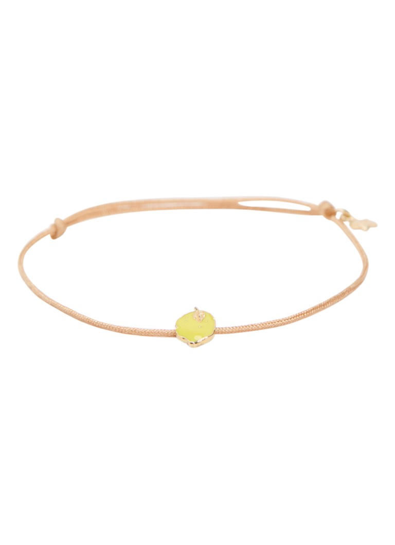 Bibi Camille Meisjes Lemon Flat armband met bedel in de kleur Goud, maat: OS