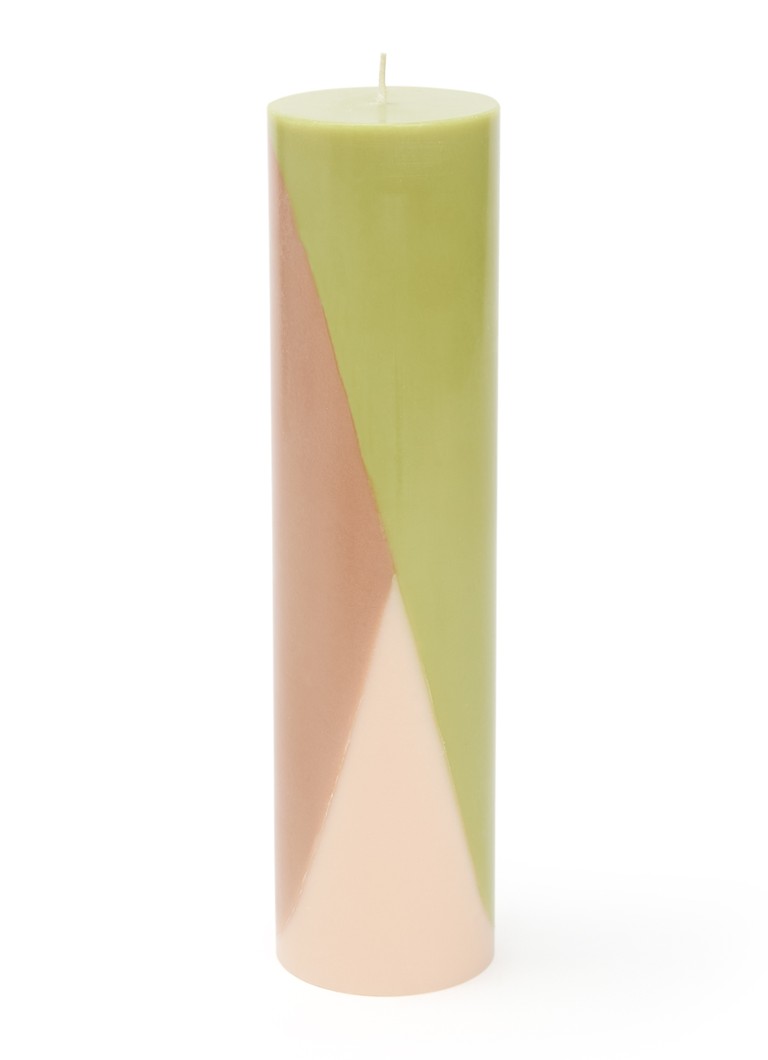 Originalhome Pillar Diagonal Tall kaars 25 cm Lichtgroen - Deal