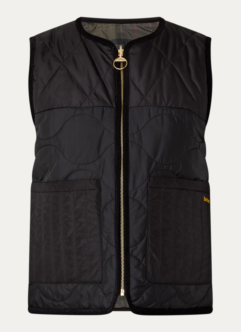 Barbour Dames Gewatteerde bodywarmer met opgestikte zakken in de kleur Zwart, maat: 34