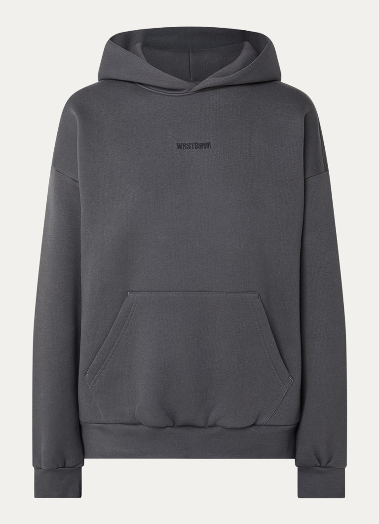 WRSTBHVR Dames Garm hoodie met logo- en backprint in de kleur Antraciet, maat: L