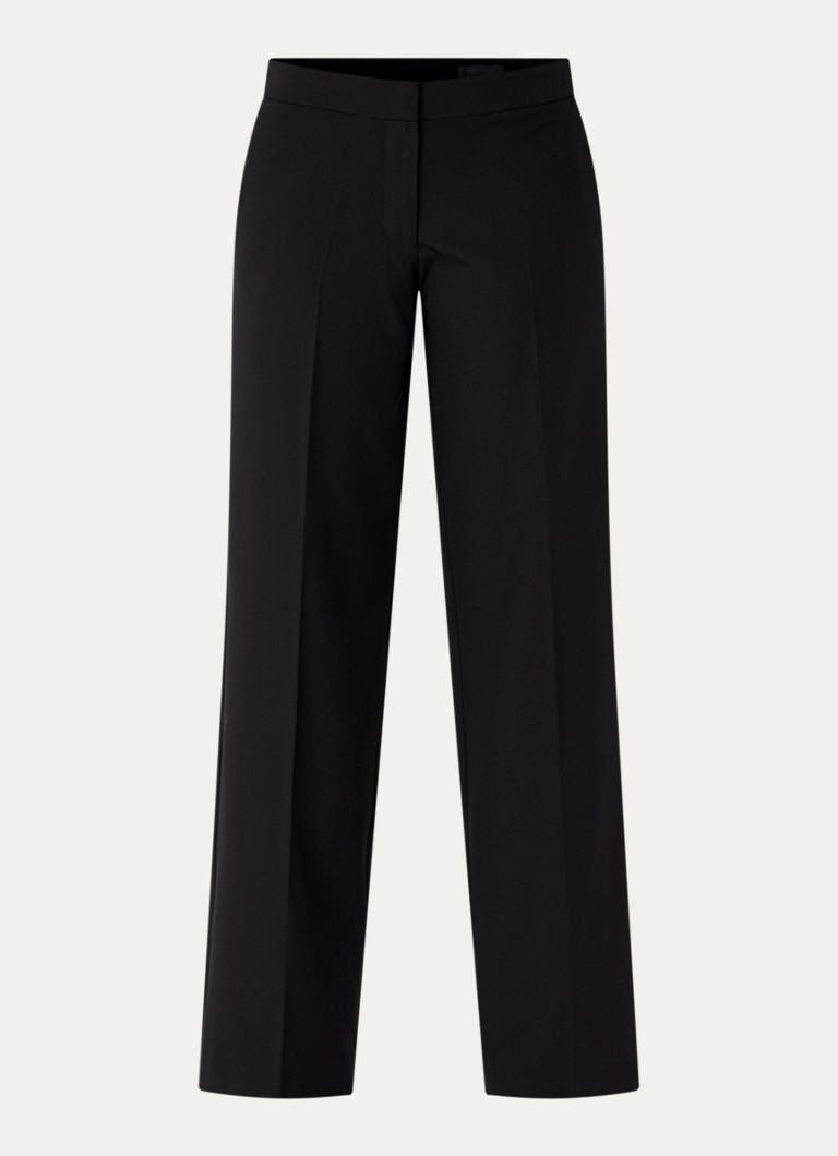 WRSTBHVR Dames Elika low waist wide fit broek met steekzakken in de kleur Zwart, maat: M