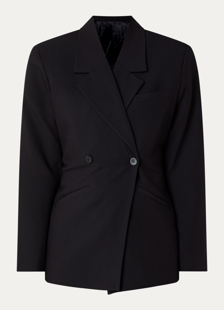 WRSTBHVR Dames Estelle blazer met paspelzakken in de kleur Zwart, maat: L