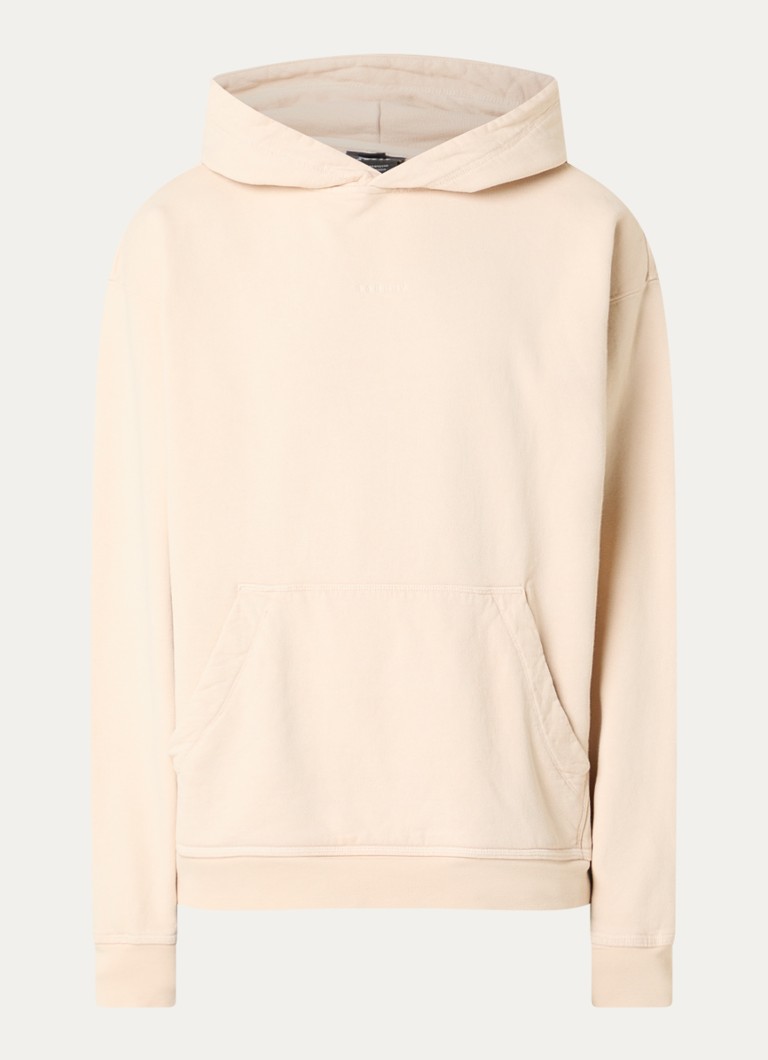 Oakley Heren Echo hoodie met logo- en backprint in de kleur Beige, maat: M