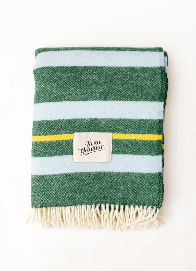 Tarta Gelatina Cabaña plaid van wol 180 x 130 cm Groen - Deal