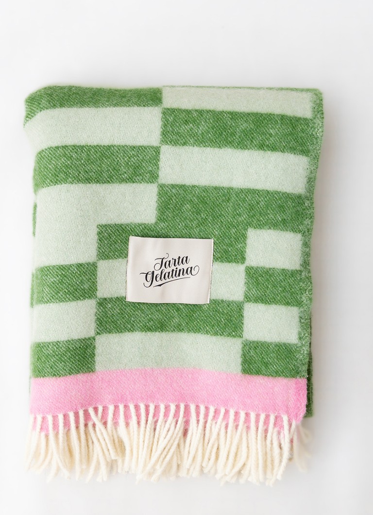 Tarta Gelatina Campo plaid van 100% wol Groen - Deal