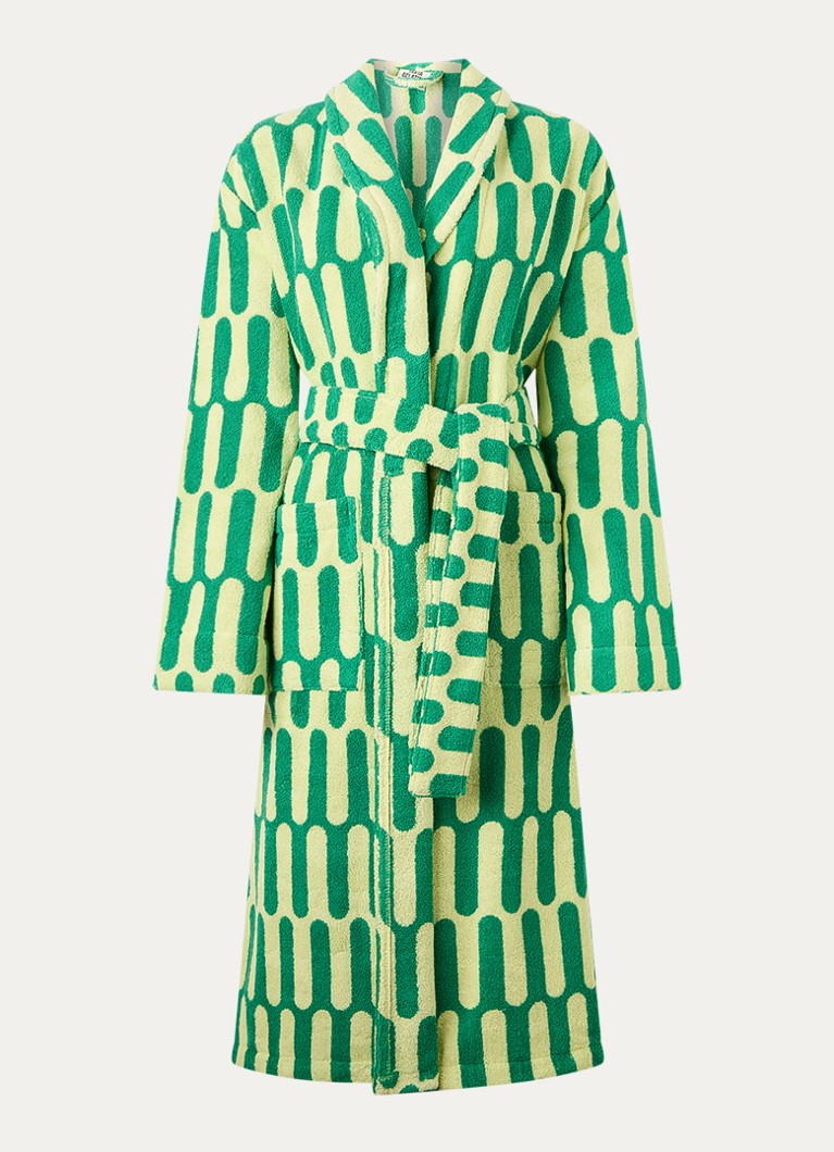 Tarta Gelatina Dames Paseo badjas van katoen met print in de kleur Groen, maat: S