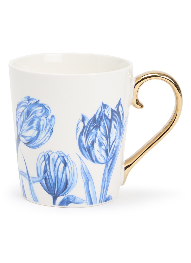 Heinen Delfts Blauw Tulp kopje 30 cl Wit - Deal