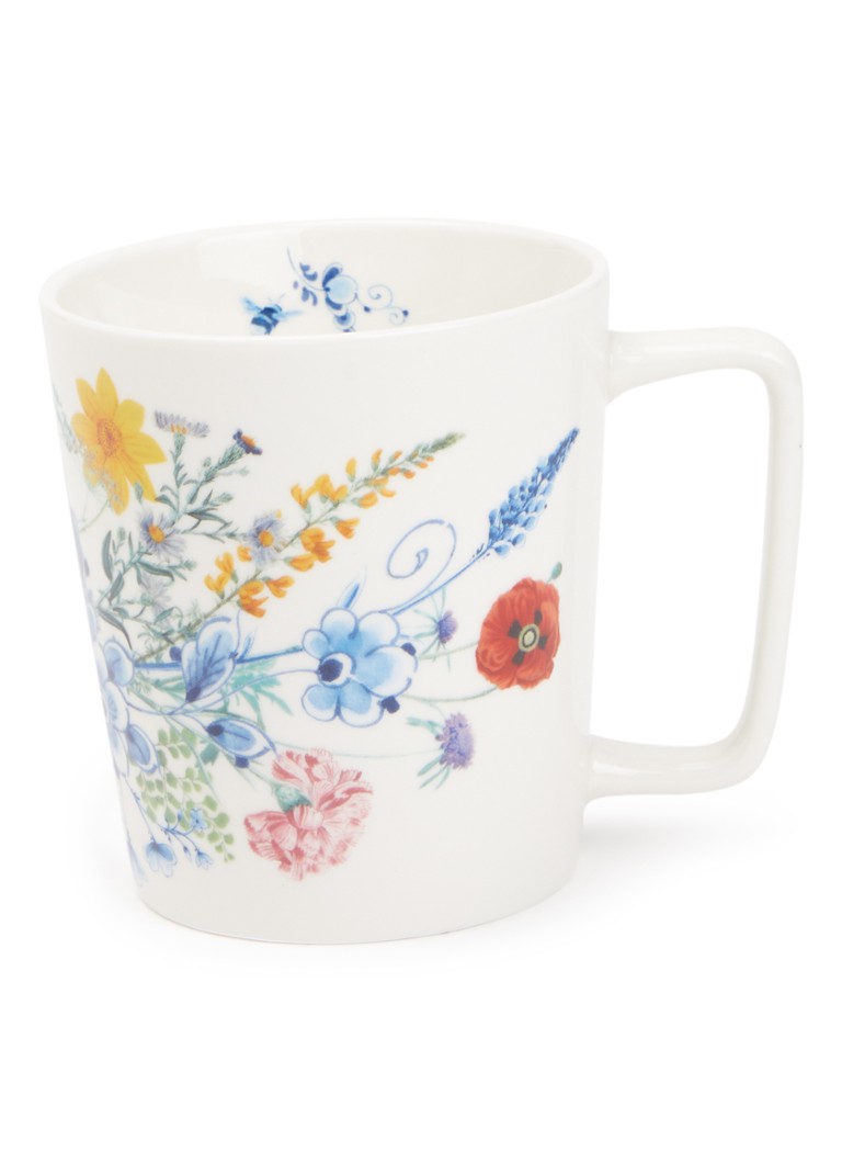 Heinen Delfts Blauw Bloementuintje kopje 30 cl Multicolor - Deal