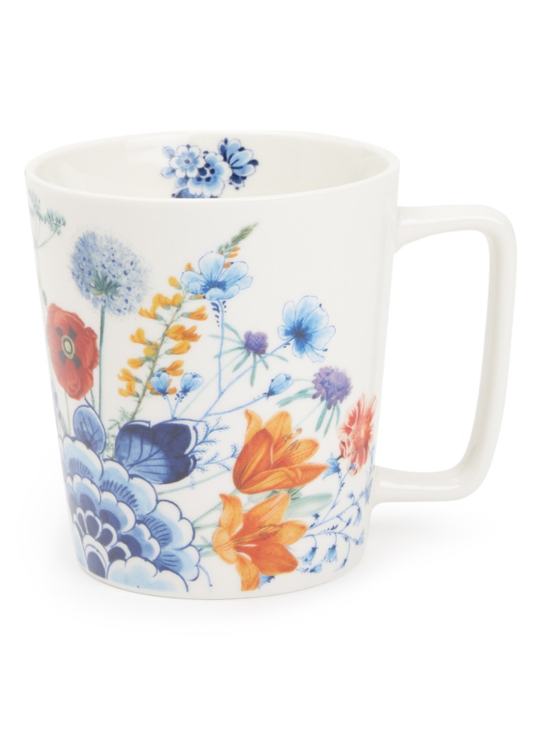 Heinen Delfts Blauw Bloementuintje kopje 30 cl Multicolor - Deal