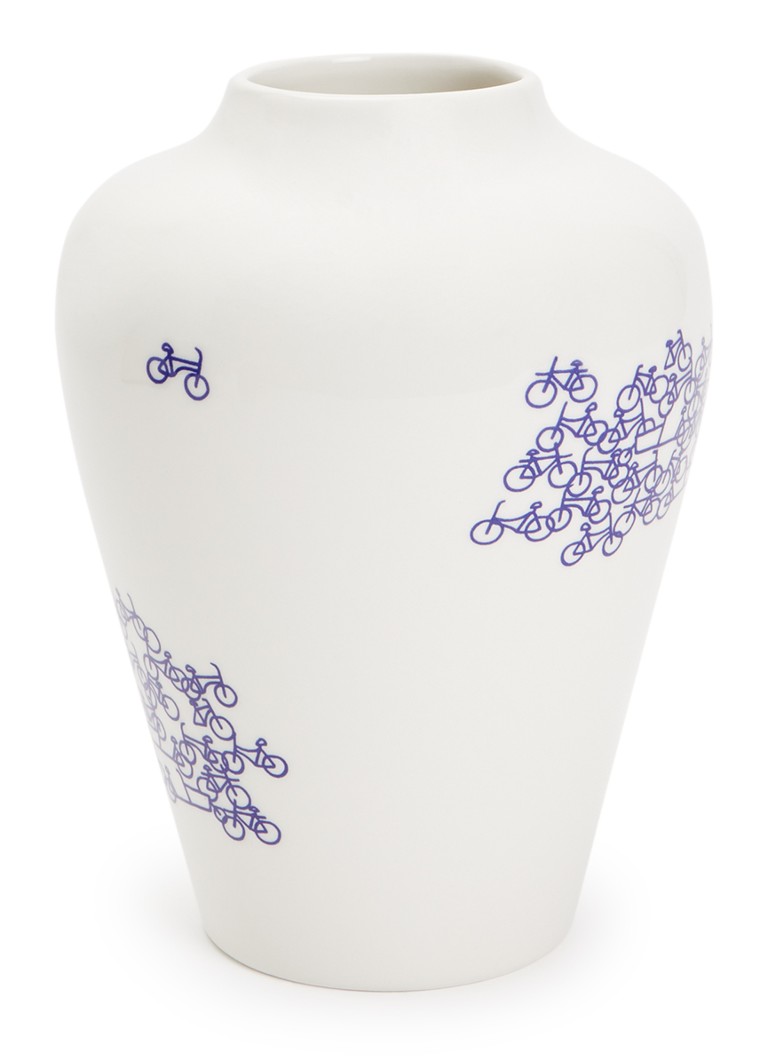 Heinen Delfts Blauw Vaas 21 cm Gebroken wit - Deal
