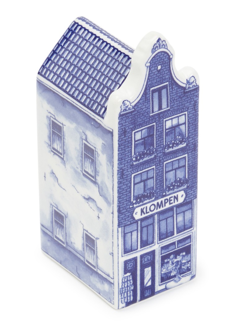 Heinen Delfts Blauw Klompen Grachtenpand ornament 14 cm Blauw - Deal