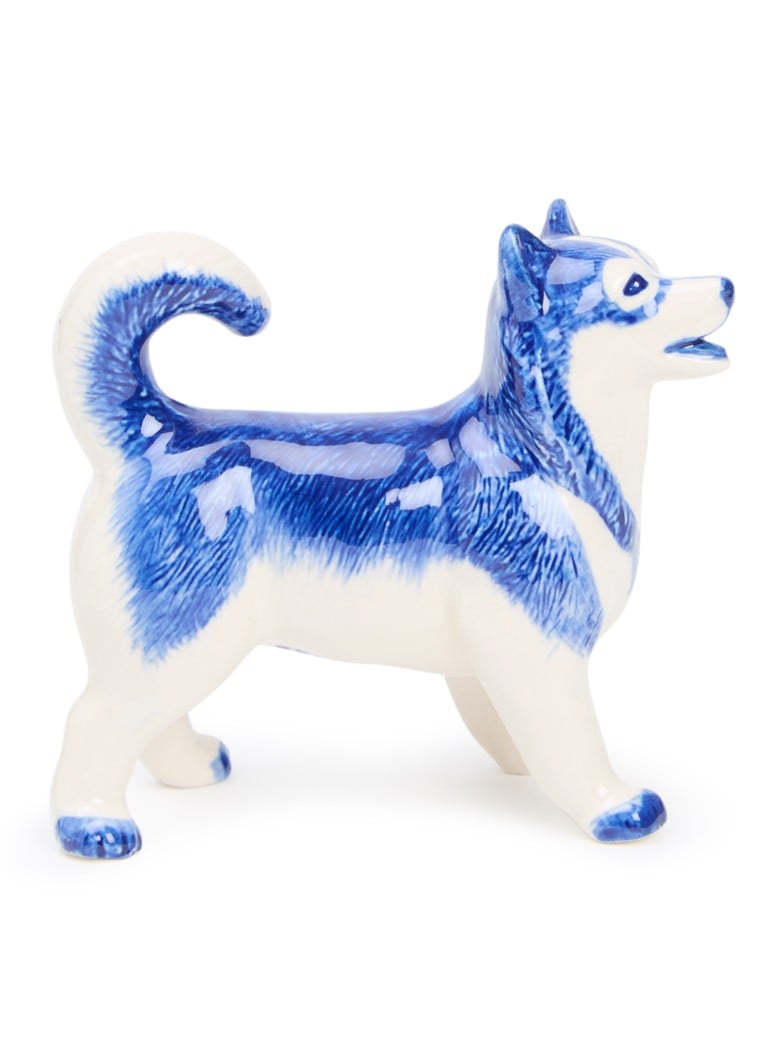 Heinen Delfts Blauw Husky ornament 11 cm Blauw - Deal