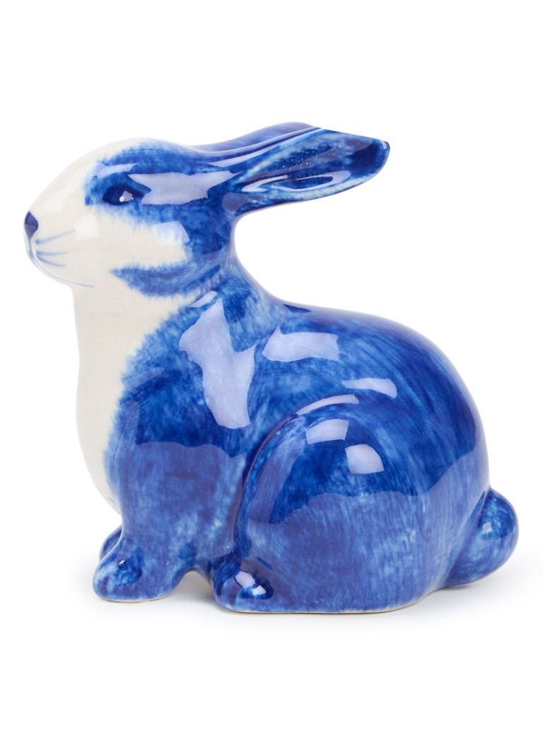 Heinen Delfts Blauw Konijn ornament 8,5 cm Blauw - Deal