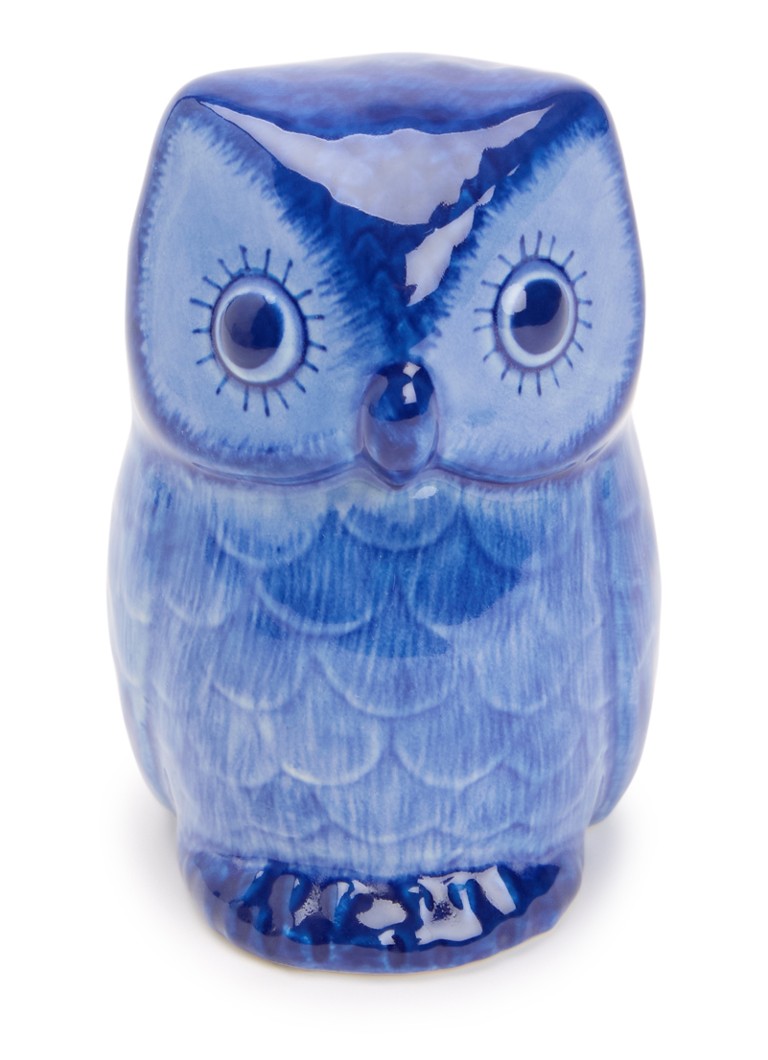 Heinen Delfts Blauw Uil ornament 10 cm Blauw - Deal