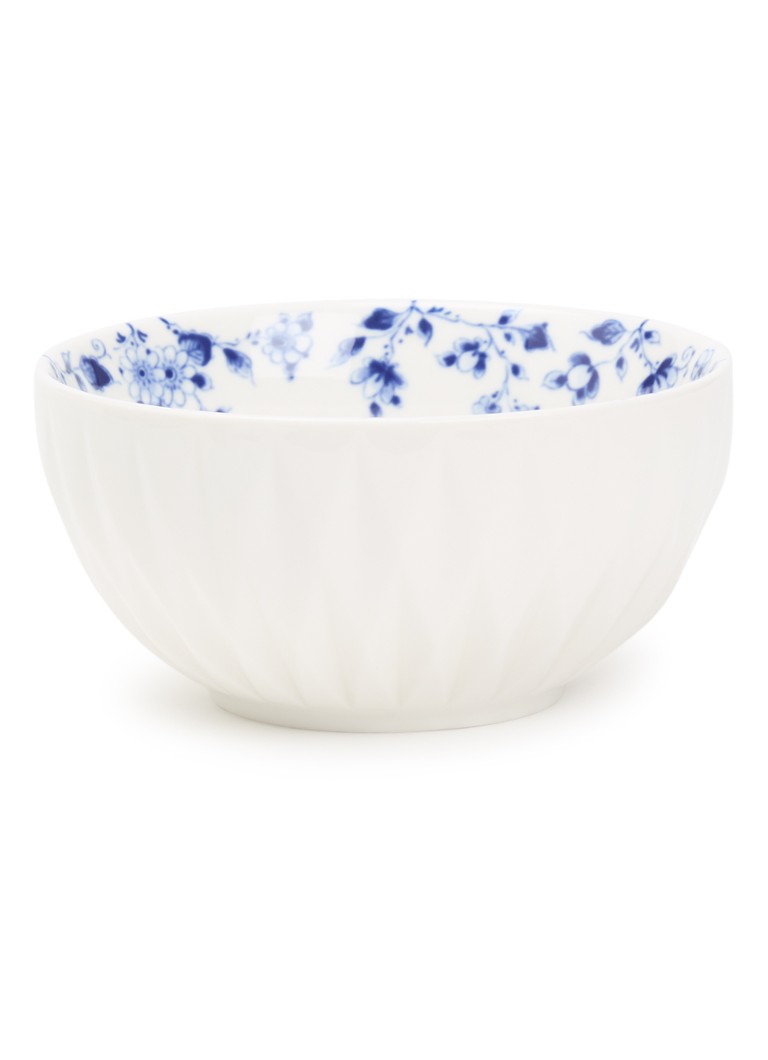Heinen Delfts Blauw Blauw Vouw kom 12 cm Wit - Deal