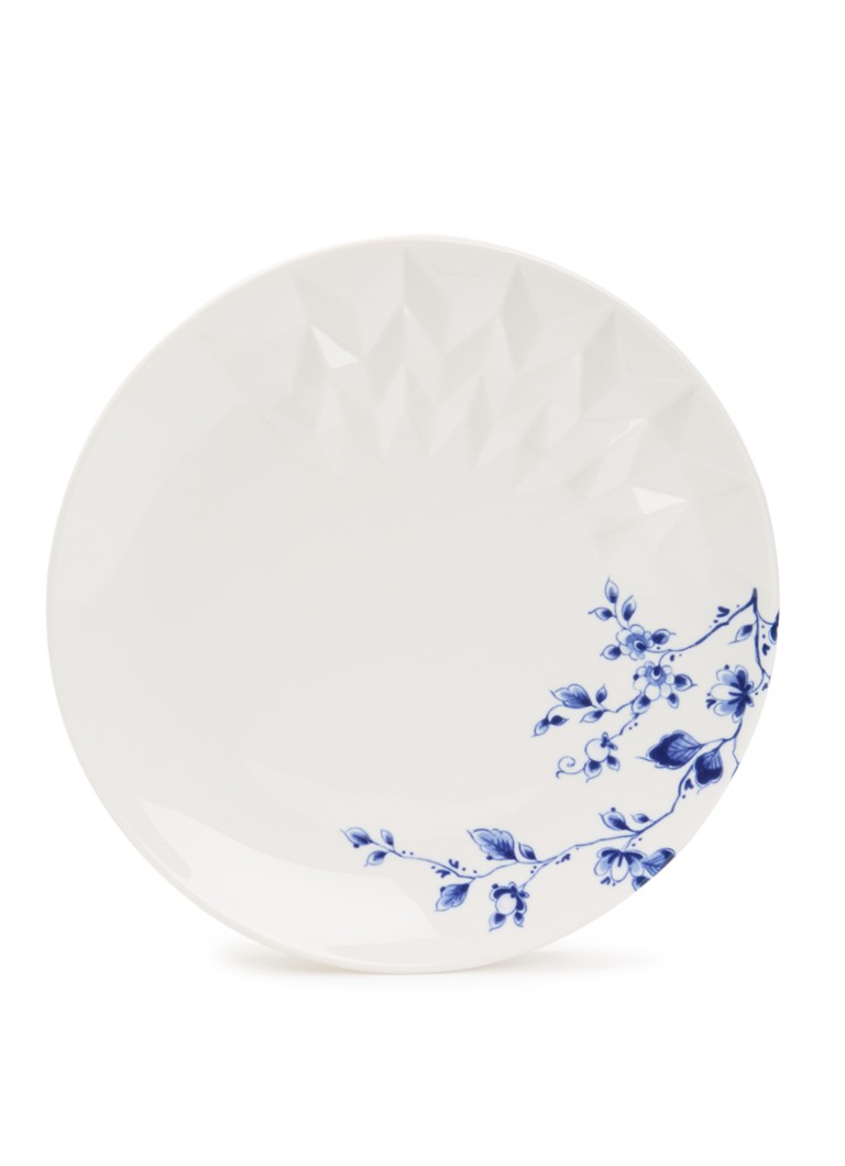 Heinen Delfts Blauw Blauw Vouw ontbijtbord 21 cm Wit - Deal