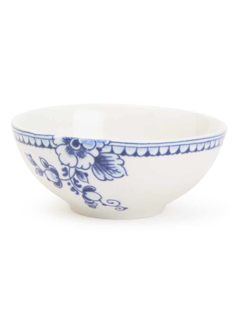Heinen Delfts Blauw Paauw Blauw dipschaal 10 cm Wit - Deal